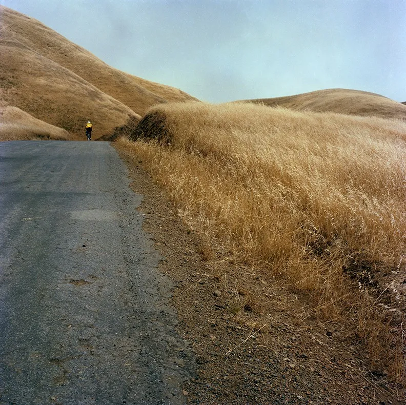 Cyclist Mount Tamalpais — a photograph by Willard Traub.